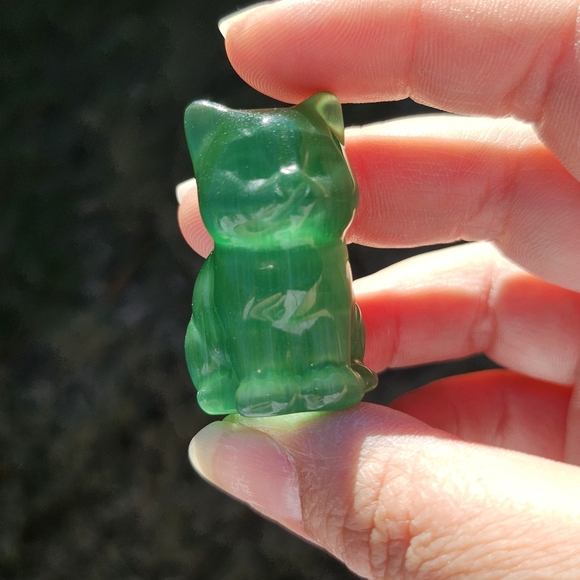 mini cat eye cat carving - Picture 3 of 9